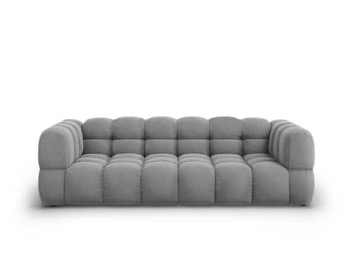 Cosmopolitan Design Modulaire bank Sky 4-zits, flueel, lichtgrijs - 102x244x70cm