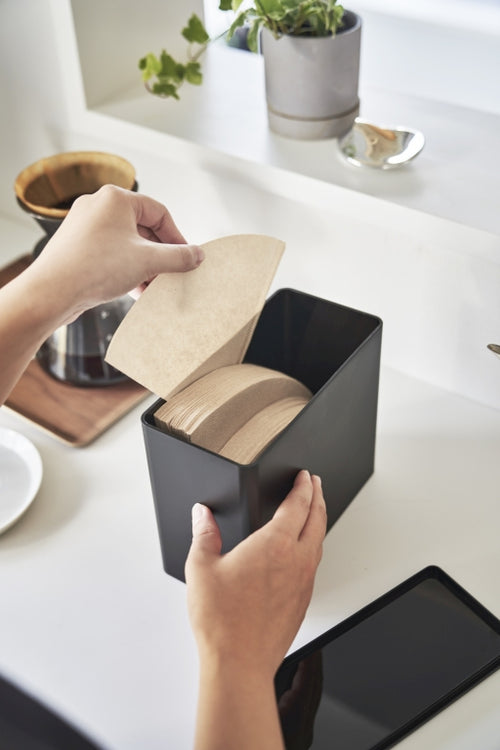 Yamazaki Koffiefilterhouder - Tower - Zwart - vtwonen shop