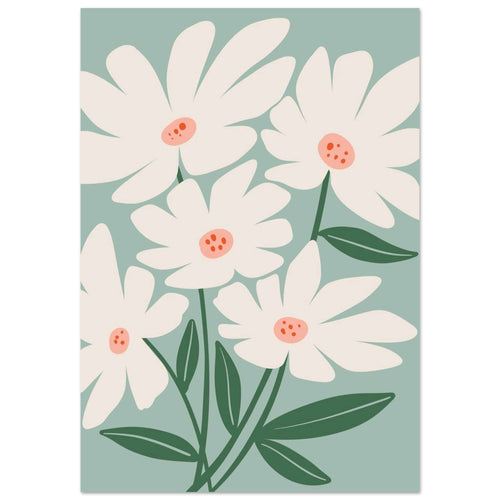 Artfulprints Poster Boho – Joyful petals   - 50x70 cm - Wit