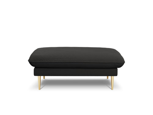 Cosmopolitan Design Poef Vienna boucle, zwart - 73x93x43cm