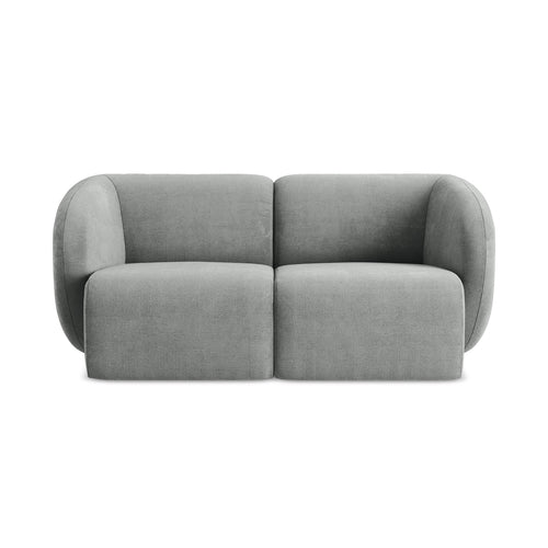 LaMiaSofa Tweezits modulaire bank Cervo - chenille stof - grijs - 174x94x75