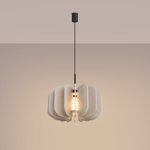 Sollux Lighting Hanglamp MULA 45 beige - 45x45x146cm