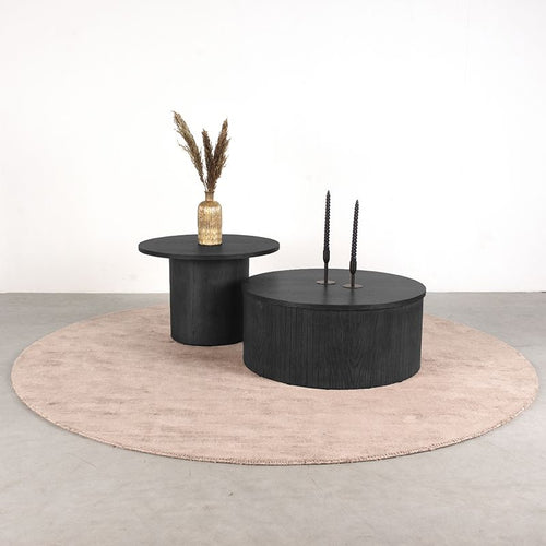 LABEL51 Salontafel Oliva - Zwart Eikenhout - 70x70x40cm - vtwonen shop