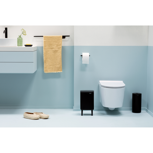 Brabantia Bo Hi afvalemmer, 4L, kunststof binnenemmer - Matt Black