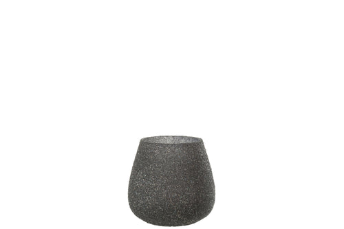 J-Line windlicht Glitter - glas - paars - medium - vtwonen shop