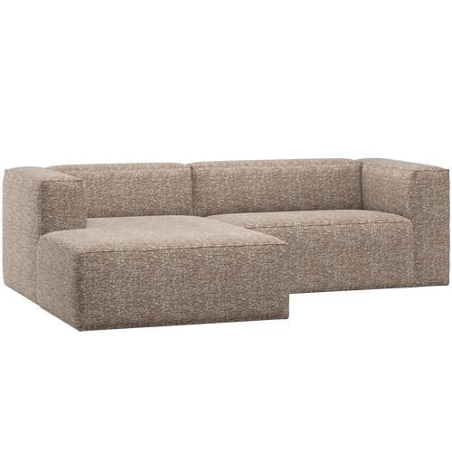 WOOOD chaise longue bank links Bean - Melange - Lichtbruin - 73x254x178 - vtwonen shop