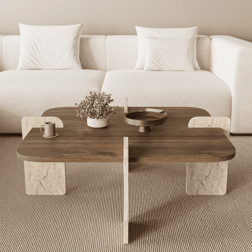 Calicosy - LUMA Salontafel - Naturel - 90x90x35 cm