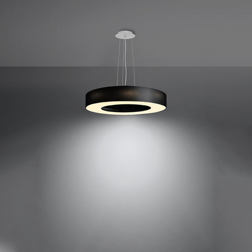 Sollux Lighting Kroonluchter SATURNO SLIM 50 zwart - 50x50x102cm