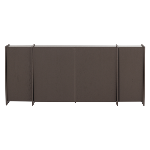 WOOOD dressoir 200 cm Brock - Essen Fineer - Middenbruin - 85x200x44