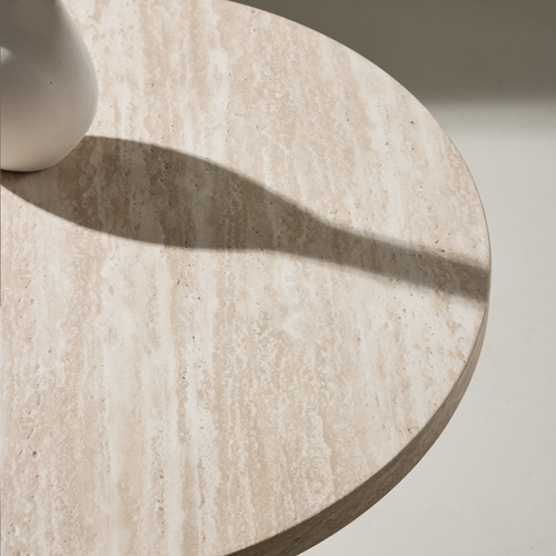 Nest living Nohr Ronde Houten Salontafel Beige - Ø 50 cm