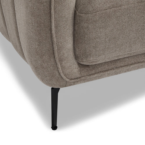 Furnhouse 3-zitsbank Selena - Taupe - Stof - 85x197x85