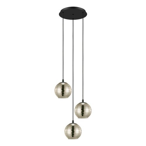 EGLO hanglamp Lemorieta - e27 - 3-lichts - ø 44 cm - zwart/goud - vtwonen shop