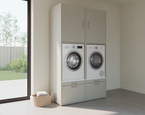 Wastoren® wasmachinekast - Twin Collection 4.3-SA - wit - 134 x 233 x 65 cm