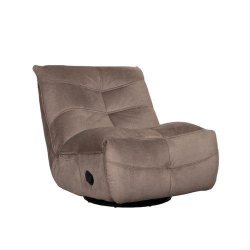 LABEL51 Relaxfauteuil Take It Easy - Taupe Stof - Draaibaar - vtwonen shop