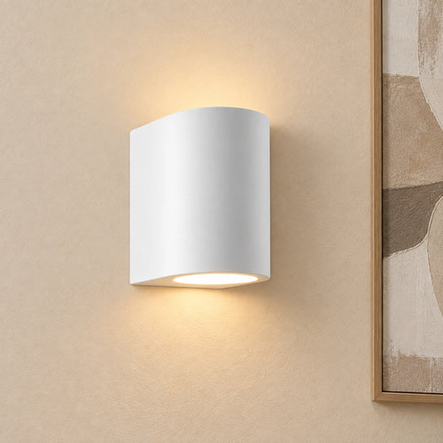 Searchlight wandlamp Plaster - 1 lichts - 12.5  x 15   cm - wit