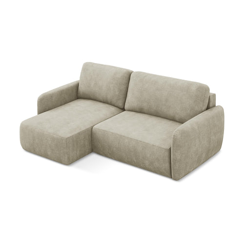 LaMiaSofa hoekbank links Corle - chenille stof - beige - 207x148x86