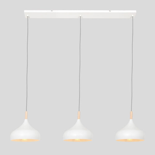 Mexlite hanglamp 3099w - 3 lichts - 106x  180 cm - wit - vtwonen shop