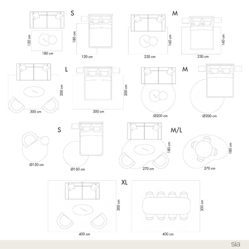 Sia Home - Rechthoekig tapijt Dana - viscose gebroken wit 300cm