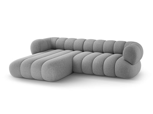 Cosmopolitan Design Hoekbank Koge 5-zits, chenille lichtgrijs - 165x270x70cm