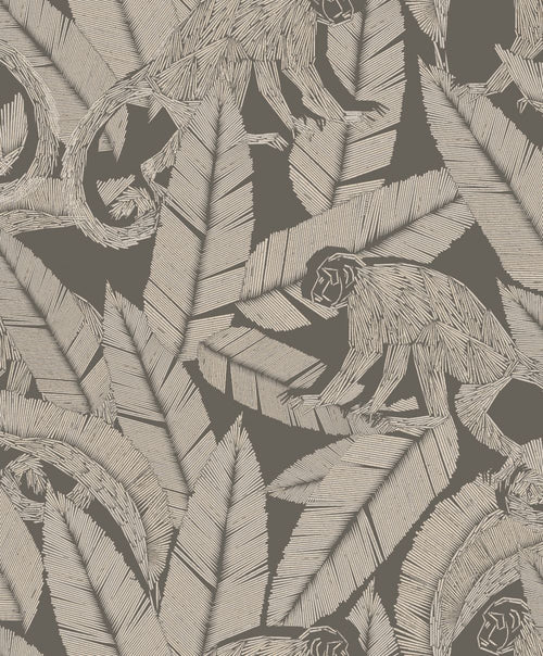 Masureel behang bladeren grijs - 53 cm x 10.05 m - 630847 - vtwonen shop