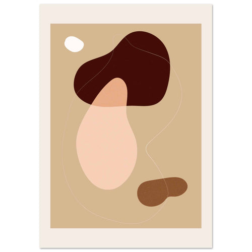 Artfulprints  Boho wall art - Abstract earth III   poster A4 21x29.7 cm - vtwonen shop