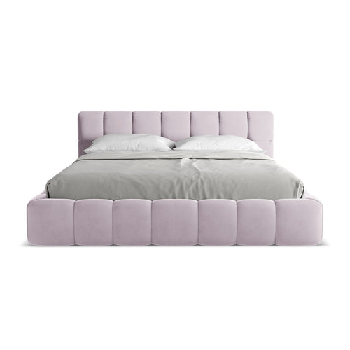 LaMiaSofa Bed met opbergruimte Roma - velours - lavendel - 200x228x82