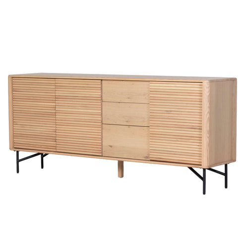 DÉJA Living Dressoir Inès - Eikenhout/Metaal - Naturel - 200x45x86cm - vtwonen shop