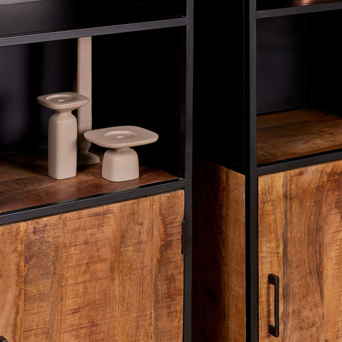 StarFurn Boekenkast Oakland - Zwart Hout - 50x40x200cm - vtwonen shop