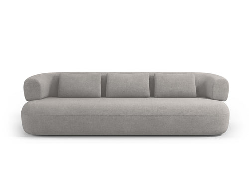 Micadoni - Bank "Jenny" 4 zitplaatsen, boucle, lichtgrijs - 90x226x73cm