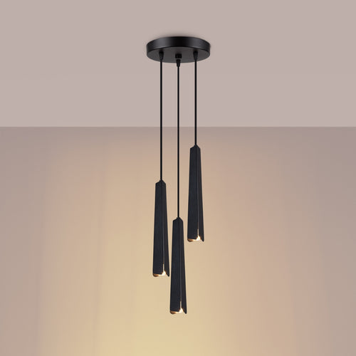 Sollux Lighting Hanglamp PRYSM 3P zwart - 19,5x19,5x120cm
