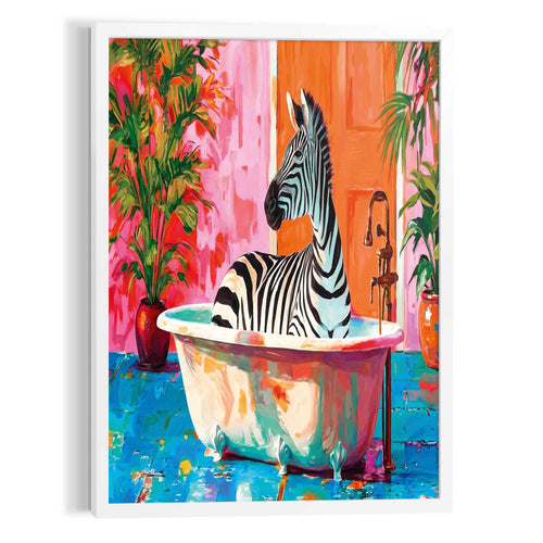 Reinders schilderij Zebra in Bad - 50x70cm