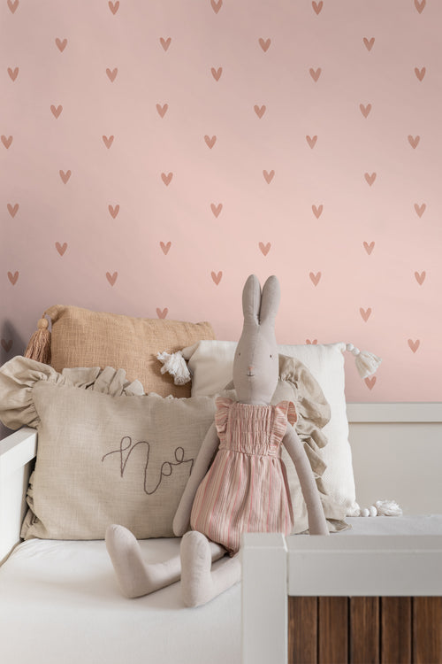 ESTAhome behang hartjes roze - 53 cm x 10.05 m - 139770