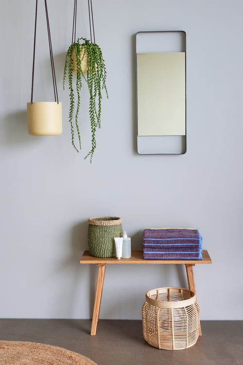 Hübsch bank Nomad - eikenfineer/eikenhout - 80x27xh48cm