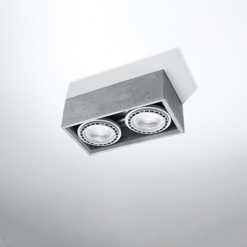 Sollux Lighting Plafondlamp QUATRO 2 beton - 27x14x9cm