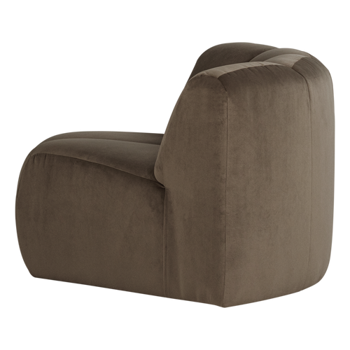 WOOOD hoekelement Mojo - Velvet - Taupe - 74x110x110
