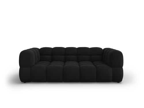 Cosmopolitan Design Bank Sky 3-zits, flueel, zwart - 102x214x70cm