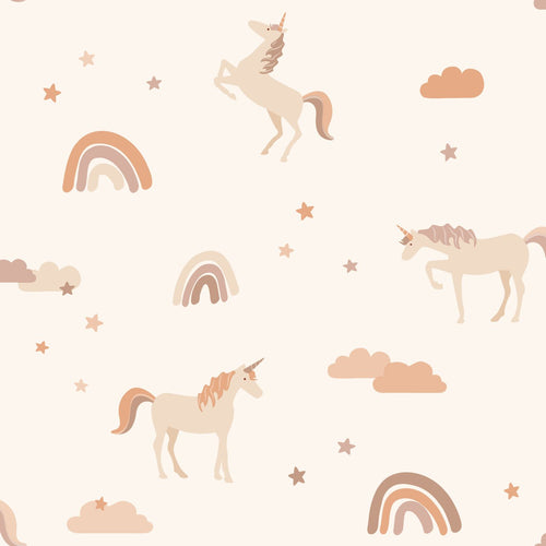 ESTAhome behang unicorns beige en licht terracotta - 50 x 900 cm - 131435 - vtwonen shop