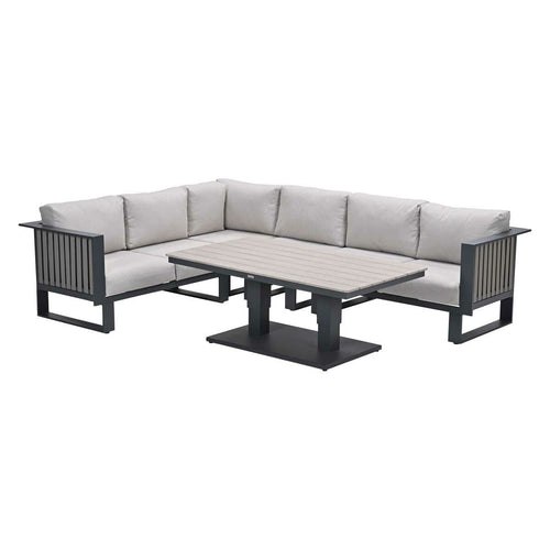 Garden Impressions lounge dining set Gabon taupe - 5-delig - vtwonen shop