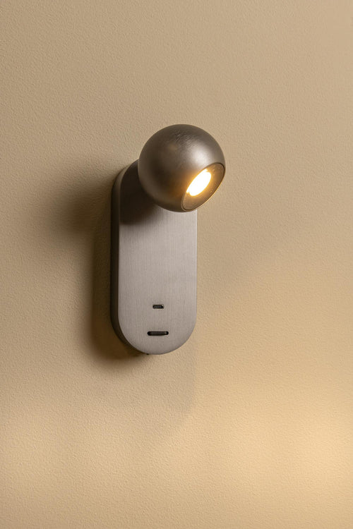 Lucide wandlamp MONTANA - Geïntegreerde LED - Grijs ijzer