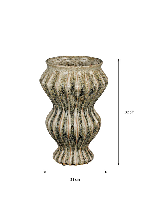 Mica Decorations Pippa Vaas - H32 x Ø21 cm - Keramiek - Groen
