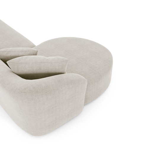 Sia Home - Hoekbank links EMY - Fluweel - Crème - 300cm - vtwonen shop