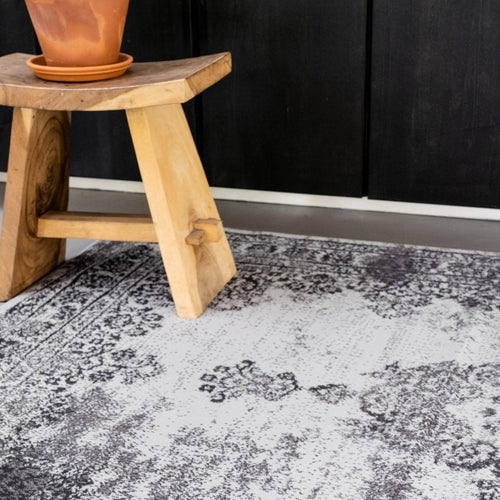 Vintage Vloerkleed Bloom - Grijs - EVA Interior - 185 x 270 cm - vtwonen shop