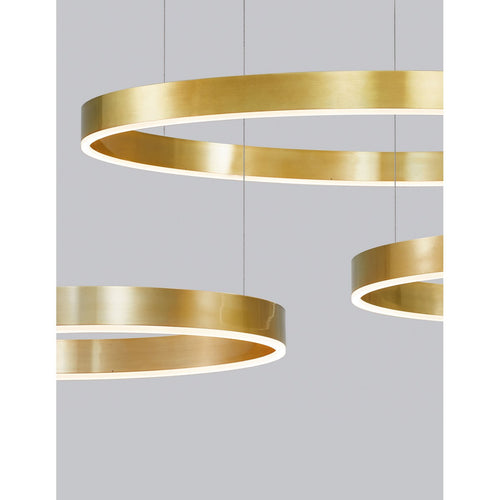 Merano Argentia Geïntegreerde LED Hanglamp Plafondlamp Messing Goud Aluminium LED 40W 2800Lm 3000K