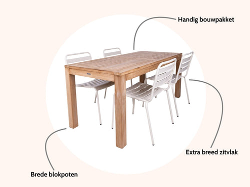 MaximaVida tuinset Java 180 cm ivoor