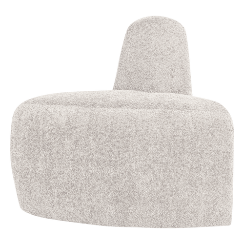 WOOOD eetbank hoek rond rugleuning Mojo Base - Wollig - Ecru - 83x76x76