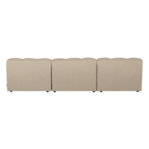 WOOOD 3-zits bank Pepper - Zand - 79x300x92