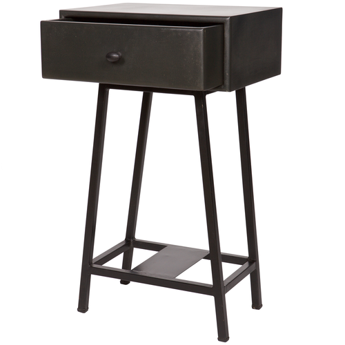 BePureHome sidetable Skybox- Hout/Metaal - Zwart - 70x45x30 - vtwonen shop