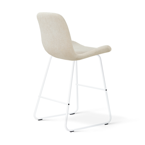 Nolon Nino-Fé Barkruk Cottonbeige - Wit Onderstel - 65 Cm