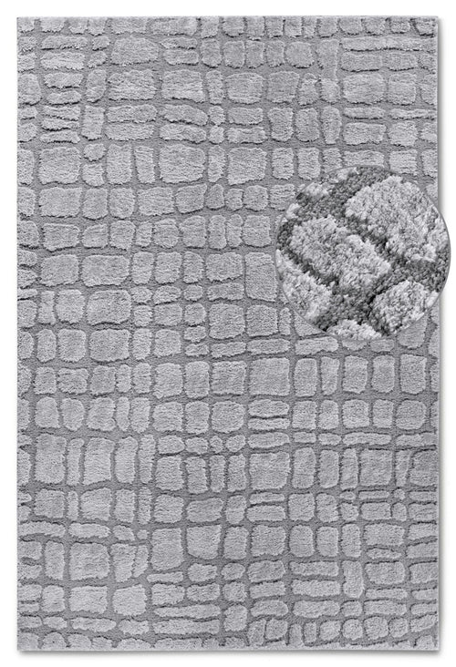 Elle Decoration Gallery High Pile Rug Artistique Light Grey 200x280 cm - vtwonen shop