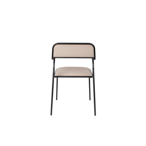 Zuiver Alba Eetkamerstoelen armleuning Zwart/Beige - Set van 2 - vtwonen shop